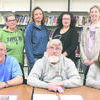 Pictured is the Tri-County School Board of Education that recently reorganized with two newly elected members, Stephen Murray and Darcy Olson. From left to right in front are Mark Koland (clerk), Stephen Murray (chairperson), and Darcy Olson (director). In back are Holly Burkel (director), Raeya Hanson (vice chairperson), Denise Sollund (treasurer) and Karrah Oliver (director).