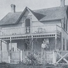 Cyril Cannon standing in front of the family home in Northcote 1914