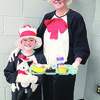 The Cat in the Hats visiting the lunch room. (Stihl Hicks and Stacy Vasek)
