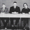 Karlstad High School Debate Team – 1960 – (L to R)
James Peterson, Mark Skogerboe, Mr. Torgerson, Mary Folland, Sherman Folland