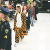 Lancaster and KCC Elementary grades paraded through the lower level dining room.